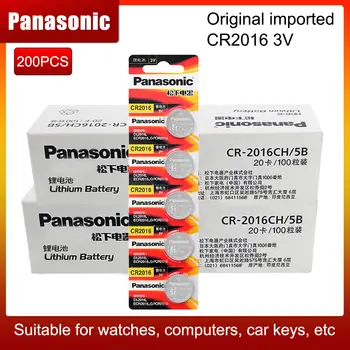 PANASONIC cr2016 200pcs de marca original nova bateria de 3v botão de célula tipo moeda de pilhas para o relógio do computador cr 2016 Adequado Assistir