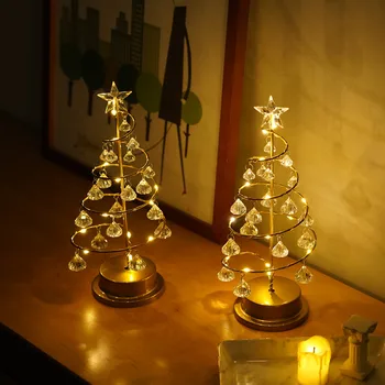 Cristal Árvore de Natal de Luz da Tabela de Férias de Decoração de Lâmpada CONDUZIDA da Cozinha Tira de Mão de Varredura, Acenando com Sensor de Luz de Decoração Para o Quarto da Menina