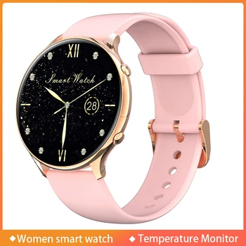Novo Xiaomi Mijis Smart Watch Mulheres com Ecrã HD de Pressão Arterial Monitor de Temperatura de Fitness Bracelete de Esportes Casal Smart Watch