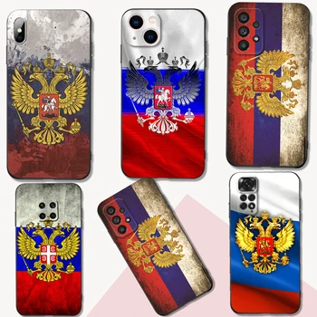 Bandeira russa Preto Caso de Tpu Para Motorola Edge 20 Lite Pro 2021 S Moto E20 E30 E40 E7 4G G 5G Plus Caso