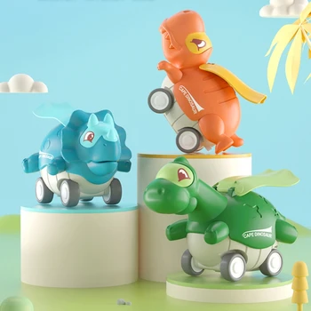 Puxar para Trás Veículos de Dinossauros de Brinquedos de Empurrar Carro e Ir de Dinossauros para Crianças e Bebês Dinossauros Roadster Favores do Partido