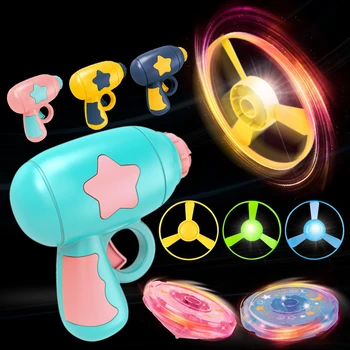 Luminoso Disco Voador Lançamento de Rotação do Giroscópio para Crianças, ao ar livre Criativos Brinquedos e Jogos Interativos Presentes de natal Para Meninos
