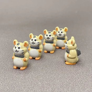 MOC Figuras de Animais do Zoológico de Hamster 5PCS/Set animal de Estimação Conjuntos de blocos de Construção de Brinquedos Educativos para Crianças Presentes Kits Figura Mini Animais Modelo