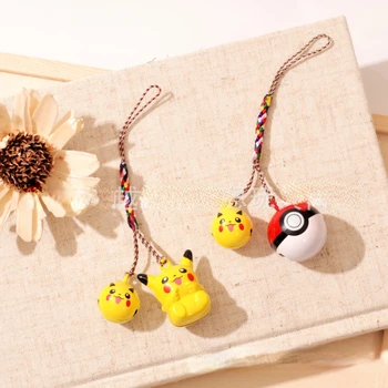 Pokemon Pikachu Elf Bola de Casal Bell Telefone Corda Fina Criativo com a Embalagem de Natal, Presente de Aniversário Decoração