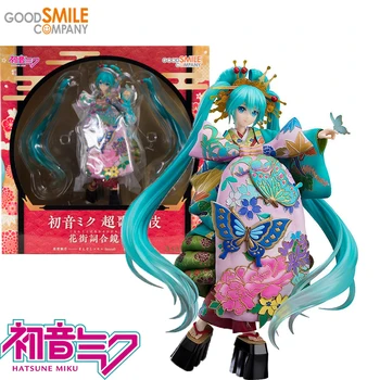 Bom Sorriso Empresa de VOCALOID, Anime Figura de Hatsune Miku Super Kabuki Hanajo Ci Poesia de PVC Figura de Ação do Modelo de Brinquedo Para os Meninos Presente