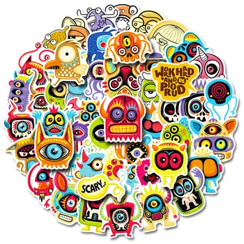 50 pcs pequeno monstro adesivos graffiti personalidade dos desenhos animados de recompensa crianças adesivos DIY skate adesivos