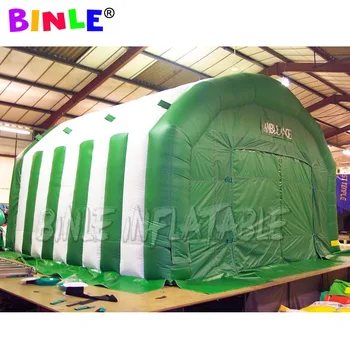 Totalmente coberto de verde, gigantes infláveis tenda túnel inflável exército de abrigo para o serviço,publicidade,medicina,lavar o carro à venda