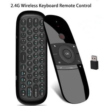 W1 Wechip Mouse sem Fio de Ar 2,4 G Multifunções Teclado de Controle Remoto INFRAVERMELHO de Aprendizagem 6-Eixo de Sentido de Movimento Para uma CAIXA de TV em Smart TV PC