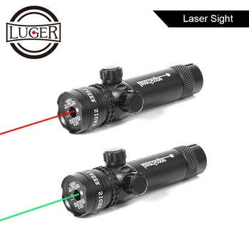 LUGER Tático Verde Red Dot Mira a Laser Alcance Ajustável Mudar Rifle Scope Com Trilho de Montagem Para o Ar Arma de Caça Âmbito