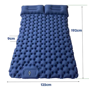 Duplo Acampamento Esteira para Dormir Inflável Exterior Colchão com Pillow Viagem Tapete de Ultraleve Almofada de Ar Caminhadas Trekking Ferramenta