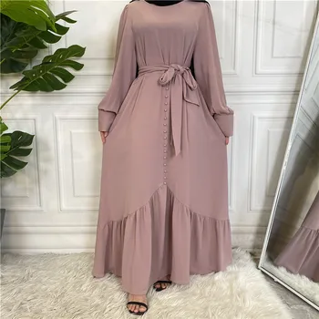 O Ramadã Modesto Vestidos De Mulher Turquia Kaftan Islã Roupas Abaya Dubai Muçulmano Para Mulheres De Hijab Vestido Caftan Árabe Maxi Manto