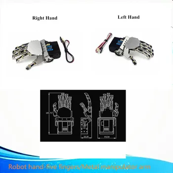 Oficial iSmaring Robô mão de cinco dedos de Metal/braço manipulador/Mini bionic mão/robô Humanóide braço/garra/acessórios para carro/le