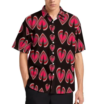 Kingdom Hearts Camisa De Impressão Havaí Coração Complexo Camisas Casuais Blusas De Manga Curta Harajuku Oversize