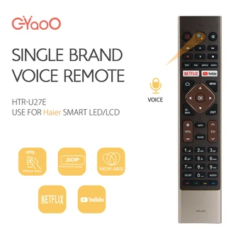 PLANO de Voz, Controle Remoto HTR-U27E Para o Haier Voz Bluetooth LCD LED Smart TV de Controle Remoto com a Netflix, YouTube LE55K6600UG