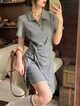 O coreano Metade do zíper Irregular Preto Bodycon vestido Casual Mini vestidos para mulheres 2022 Casual estilo de Colégio das Mulheres vestido de verão