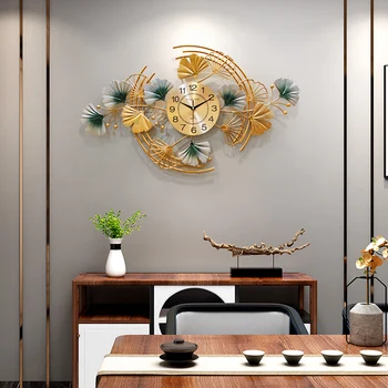 Ouro Digital Relógio de Parede Design Moderno Metal Silêncio Casa Criativa de Parede Relógio de Luxo Orologio Da Parete Decoração de Sala de estar 50wc