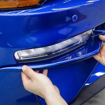 Lâmina De Vento Lâmpada Da Névoa Decoração Adesivos Para Ford Mustang 2018-2020 Modificação Exterior Acessórios De Fibra De Carbono Adesivos De Carros
