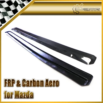 Carro-estilo Fibra de Carbono de Alimentação Estilo de Lado Saia Adicionar no Brilhante de Fibra de Acessórios de Porta de Ajuste para o Mazda RX7 FD3S