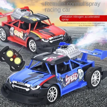 1：16 de 2,4 Ghz de Alta velocidade Liga de Metal do Carro RC Carro de Controle Remoto Variável de Corridas Off-road Spray de Brinquedo para os Meninos Crianças Presentes