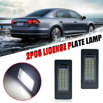 1 Par LED Luzes da Placa de Licença Conveninently Lâmpadas Comuns Esquema de Operação para VW Passat Audi A4 B8 A7 RS5 A6 C7 Q5