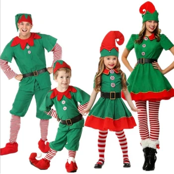 Natal Cosplay Trajes De Halloween Para Crianças Menino Meninas Elfbaby Vestido Com Chapéu De Sapatos De Presente De Ano Novo Festa De Carnaval Papai Noel