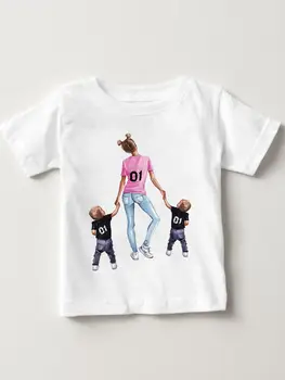 Nova Tendência de Estilo Encantador Camisetas estampadas dos desenhos animados de Meninos Meninas rapazes raparigas Crianças Tops de Manga Curta Roupas de Verão Casual Crianças Roupas de T-shirts