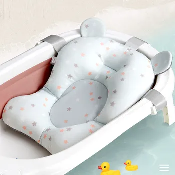 Banheira De Bebê Almofada Non-Slip Banheira Tapete De Recém-Nascidos De Segurança De Segurança Banheira Almofada De Suporte Dobrável Macio Travesseiro Tapete Do Chuveiro