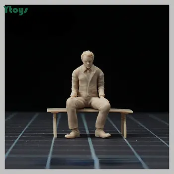 1: 64 Resina Figura Personagem do Filme Sentado Palhaço Impressão 3D Incolor Modelo Figura Brinquedos de DIY