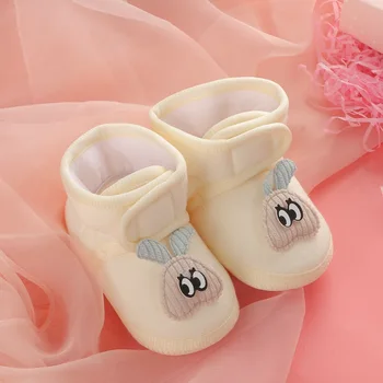 Recém-nascido Bebê Menina Menino Sapatos de Sola Macia Cartoon Anti-derrapante Sapatos Confortáveis de Algodão de Criança de Sapatos de Bebê Bebê Primeiros passos de Zapatos
