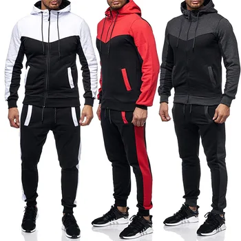 2021Fashion Homens Conjunto de Zíper Capuz+Calça Conjuntos Masculino Treino de Homens Casual Slim Fit Sportswear Masculino, a Marca de Camisas de Suor de Roupas