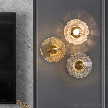 Estilo europeu Acrílico LED Lâmpada de Parede da Sala de Jantar a Lâmpada do Quarto-de-Cabeceira Sala de estar Decoração de Parede de Luz Cozinha Luminárias
