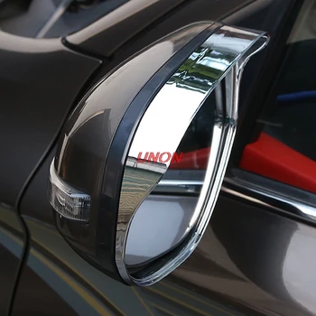 Unon ABS Cromado Retrovisor Lado do Espelho de Vidro Chuva de Escudo Viseira de Sol Sombra Quadro 2PCS/Set Para Mitsubishi Outlander 2016 2017 2018