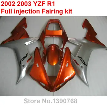 Kit de carenagem Yamaha YZF R1 2002 2003 vinho vermelho prata carroçaria peças carenagem conjunto YZFR1 02 03 BV13
