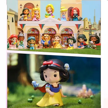 12Pcs/Set Disney Princesa Branca de Neve, Rapunzel, Ariel Mulan Belle Aurora, Cinderela Figura de Ação Bonecas Brinquedos de Coleção de Modelo Dom