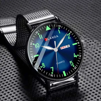 2021 Jinfengda Produto Novo Popular Luminosa Ultra Fino Chaozhou Cinto De Malha De Esportes De Quartzo Aluno Relógio Relógio De Luxo