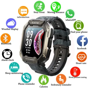 2022 Nova Nadar Esporte Smart Homens do Relógio smartwatch, 50m de profundidade IP68 impermeável Relógio de fitness Bluetooth Para Android ios smartwatch Homens