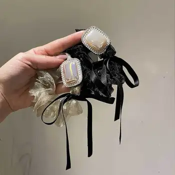 Coreia Dongdaemun novo cabelo corda praça jóia de elástico de corda simples temperamento bola acessórios de cabelo cabelo anel de cocar mulheres