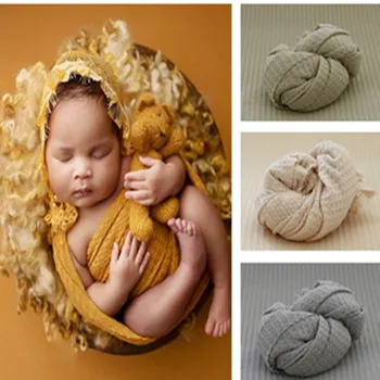 Recém-nascido sessão de Fotos de Paisagens Cobertor Envoltório Infantil Fotografia Adereços Swaddle Envoltório de Acessórios para Bebé Menino Menina Flokati Prop