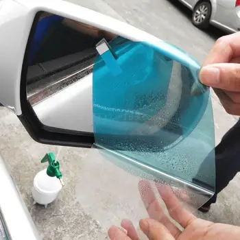 1 Par De Carro Anti Névoa De Água De Filme Anti-Nevoeiro Revestimento À Prova De Chuva Hidrofóbico Espelho Retrovisor Película Protetora