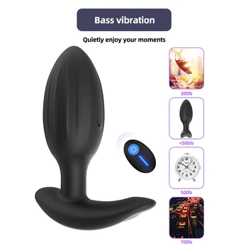 10 Modos de Plug anal Vibrador de Controle Remoto para Plug Anal Massagem de Próstata Masturbador Vagina 18+ Sex Shop para Casais Sexual Brinquedo Anúncio