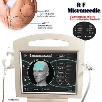 Fracionário Microneedle do RF Máquina para Acne Cicatriz Remoção de estrias de Frequência de Rádio Microneedling Máquina