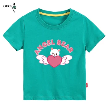 Nova Chegada Roupas de Bebê para Crianças, Roupas de Algodão de Mangas Curtas de Crianças T-shirt coreano Bonito Tops Tee Macio Casual Fina Camisolas