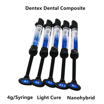 Dentex Dental Resina Composta De Luz De Cura Do Material De Enchimento A1 A2 A3 A3.5 B1 Sombra Dente Facetas Do Núcleo Coroa Restauração