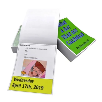 alta qualidade personalizado design de papel de segurança de corte de impressão de calendário de serviço