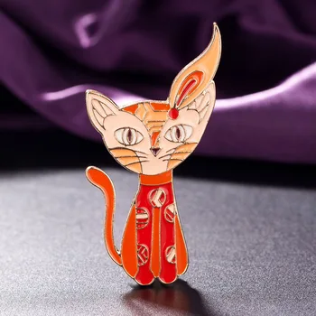 zlxgirl jóia Nova da Chegada do gato forma animal broches jóias belas mulheres do pequeno dos desenhos animados lenço pinos hijab acessório broches