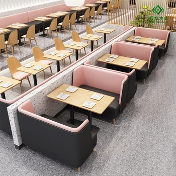 2021 nova Americano simples, Café Leite Chá Loja de Mesas e Cadeiras de Restaurante Ocidental Parede da Ranhura do Cartão Combinação de Sofá