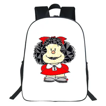 Mafalda Mochila Menino Menina Moda De Bolsa De Adolescentes Bookbag Alunos Da Escola Sacos Gráfico Engraçado Comics Cosplay Mochila Mochila Crianças