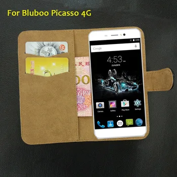 6 Cores Bluboo Picasso 4G Case Flip em Couro Moda Vintage de Luxo de Multi-Função Bluboo Picasso 4G Tampa do Telefone Slots de Cartão