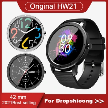 M&J HW21 Smart Watch Homens Mulheres Impermeável Monitor de Sono Chamada Lembrete de Fitness frequência Cardíaca Tracker Smartwatch pk W46 IWO GT2