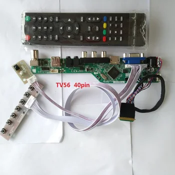 kit para B154PW04 V7 40pin LVDS LCD LED remoto VGA USB de TV AV Controlador de controlador de placa de 15,4